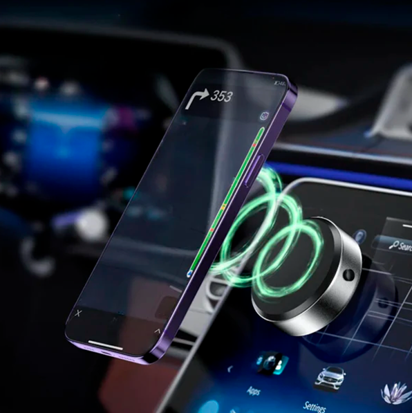 Cargador Inalámbrico Magnético con Soporte para Celular - imagen 2