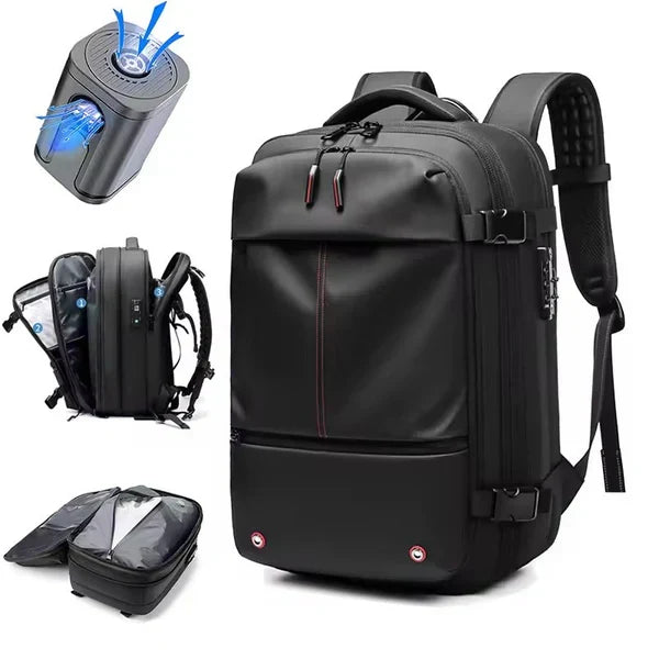 Mochila de Viagem com Sistema de Vácuo + Bomba de Vácuo Incluída